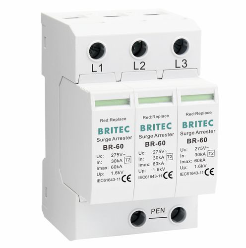 Parafoudre de type 2 - BR-60 3P series - Britec Electric Co., Ltd - classe II / d'installation électrique / de télésignalisation