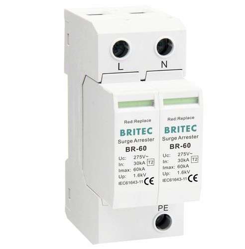 Parafoudre 2 pôles - BR-60 2P series - Britec Electric Co., Ltd - de type 2 / classe II / d'installation électrique