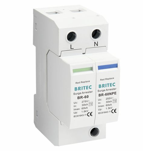 Boitier parafoudre de type 2 - BR-60 1+1 series - Britec Electric Co., Ltd - classe II / de télésignalisation / pour applications télécom