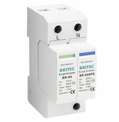 Boitier parafoudre de type 2 - BR-80 1+1 series - Britec Electric Co., Ltd - classe II / d'installation électrique / de télésignalisation