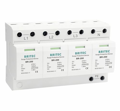 Parafoudre de type 2 - BR-200 4P series - Britec Electric Co., Ltd - classe II / d'installation électrique / de télésignalisation
