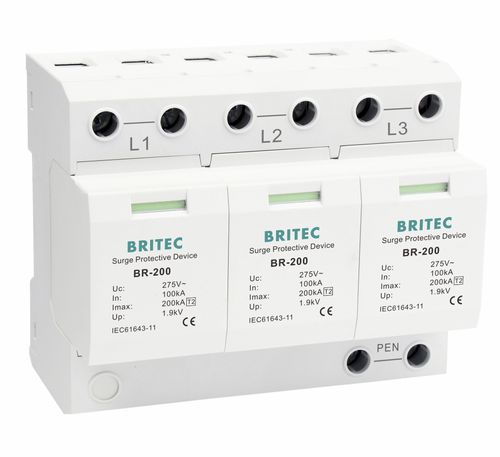 Parafoudre de type 2 - BR-200 3P series - Britec Electric Co., Ltd - classe II / d'installation électrique / de télésignalisation