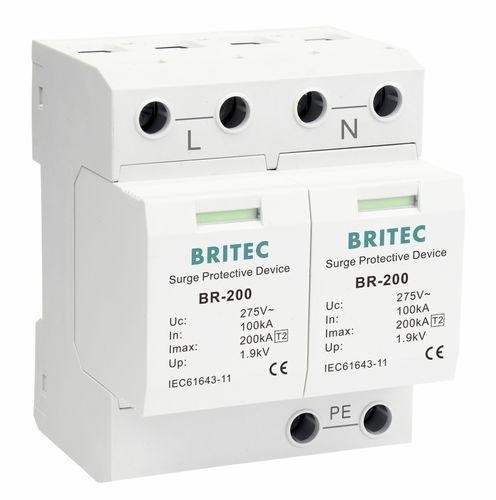 Parafoudre 2 pôles - BR-200 2P series - Britec Electric Co., Ltd - de type 2 / classe II / d'installation électrique