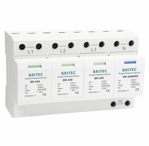 Parafoudre de type 2 - BR-200 3+1 series - Britec Electric Co., Ltd - classe II / d'installation électrique / de télésignalisation