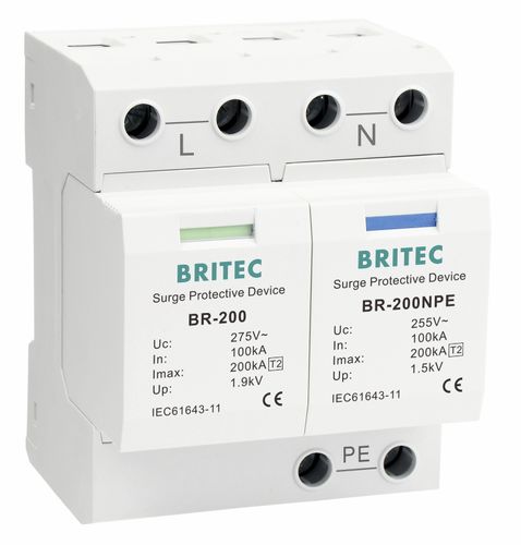 Parafoudre de type 2 - BR-200 1+1 series - Britec Electric Co., Ltd - classe II / de télésignalisation / d'extérieur