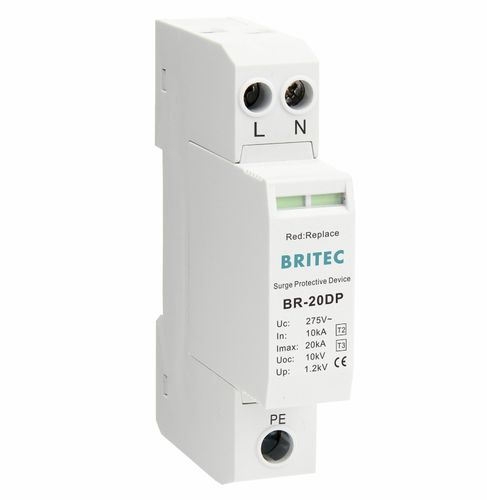 Parafoudre de type 3 - BR-20DP 2P series - Britec Electric Co., Ltd - classe III / d'installation électrique / pour réseau électrique
