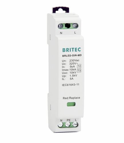 Parafoudre de type 2 - BRLED-DIN-MD - Britec Electric Co., Ltd - de type 3 / classe II / classe III