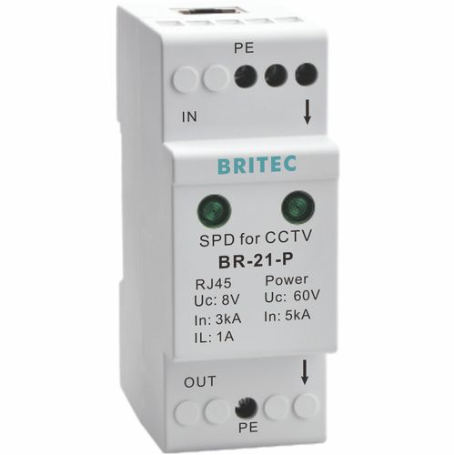 Boitier parafoudre pour transmission de signal - BR-CCTV-21P series - Britec Electric Co., Ltd - pour LAN / d'installation électrique / pour ligne de transmission de données et de télécommunication