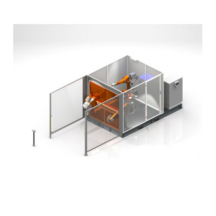 Cellule robotisée de soudage - QR-CC-4.1 2.5 KN - CLOOS - de chargement / pour machine-outil / compact