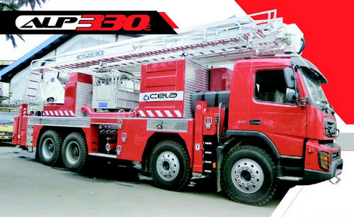 Élévateur anti-incendie monté sur camion - ALP 330 E - Cela - télescopique / à bras articulé / pour pompier