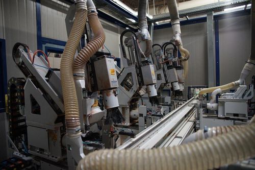 Ligne de production pour produits en bois - DRILLMATIC - Working Process - de fenêtre