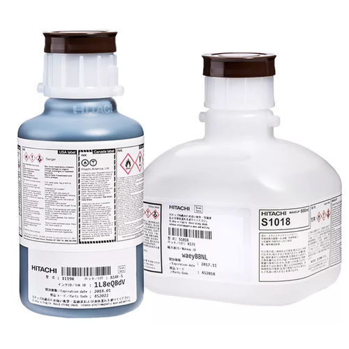 Encre pour impression jet d'encre - Hitachi Europe GmbH - à base de solvant / noire / blanche
