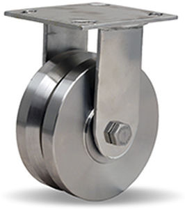 Roulette fixe - SVZ series - HAMILTON CASTER - à platine / à rainure / en acier