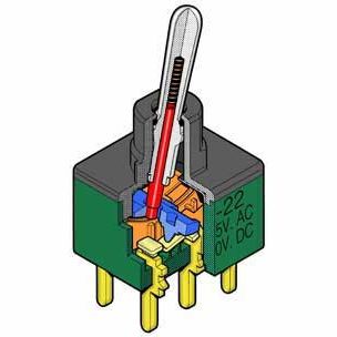 Interrupteur à bascule - M2 series - NKK Switches - à levier / unipolaire / étanche