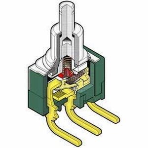 Bouton poussoir à ressort - MB2400 series - NKK Switches - en acier inoxydable / PCB / à action instantanée