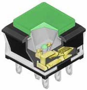 Bouton poussoir à ressort - UB series - NKK Switches - plat / action momentanée / électromécanique
