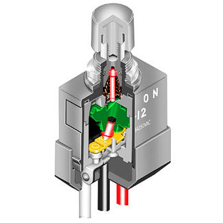 Bouton poussoir à ressort - WB series - NKK Switches - étanche / électromécanique / standard