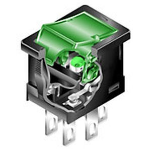 Interrupteur à bascule - CW series - NKK Switches - unipolaire / isolé / à LED