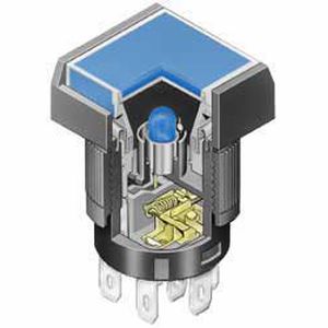 Bouton poussoir IP65 - YB series - NKK Switches - en thermoplastique / lumineux (LED) / à action instantanée