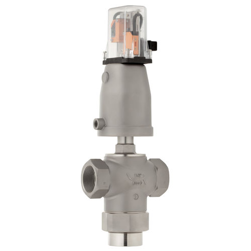 Vanne à commande pneumatique - 7081  - Schubert & Salzer Control Systems GmbH - en acier inoxydable / 3 voies / pour fluide agressif