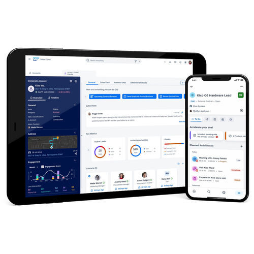 Logiciel d'automatisation de la force de vente - Sales Cloud - SAP - embarqué / collaboratif
