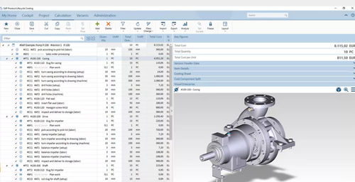 Logiciel d'interface - Product Lifecycle Costing - SAP - de développement / d'ingénierie / de conception
