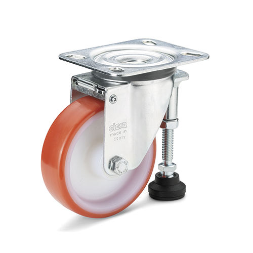 Roulette pivotante - RLE-FF-N - ELESA - à platine / à tige filetée / pour chariot