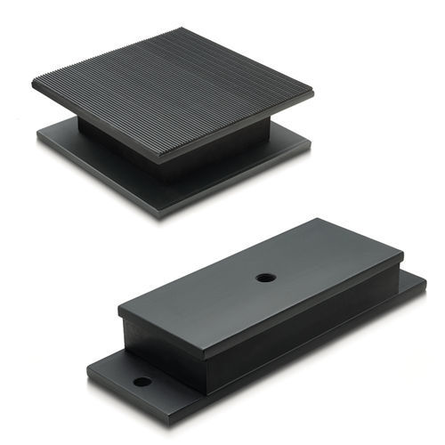 Support antivibratoire rectangulaire - AVR - ELESA - en acier zingué / en caoutchouc