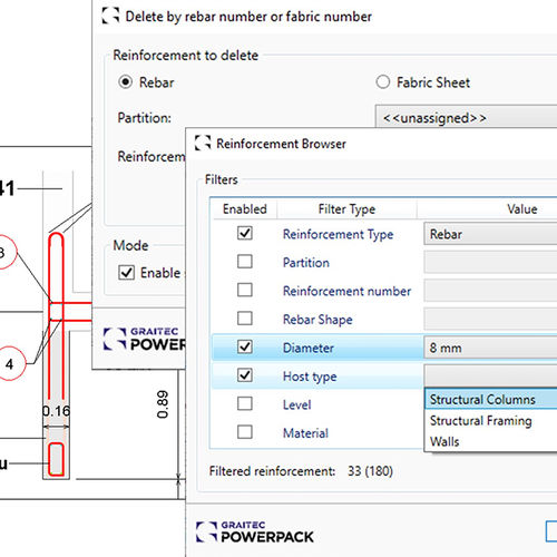 Logiciel de qualité - PowerPack Rebar Detailing - GRAITEC - de conception / de modélisation / d'édition