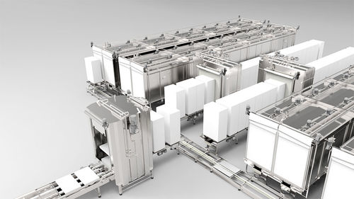 Empileur de transport - Alpma Alpenland Maschinenbau - pour l'industrie agroalimentaire / pour fromage / totalement automatique