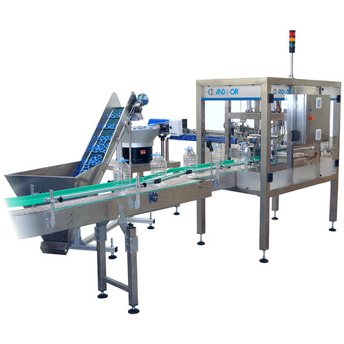 Poseuse de poignée de cou - SIA2000 - AND & OR - automatique / avec convoyeur / pour bouteilles