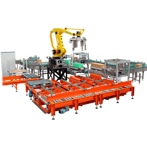 Palettiseur robotisé - RA-PL series - AND & OR - pour caisses / pour l'industrie de la mise en bouteille / pour l'industrie de l'emballage