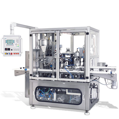 Remplisseuse scelleuse automatique - BaCo3600 - BALLERSTAEDT & CO. OHG - rotative / pour produits en vrac / pour produits pharmaceutiques