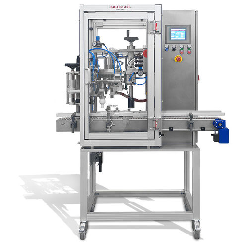 Scelleuse totalement automatique - BaCo1800 - BALLERSTAEDT & CO. OHG - pour conteneur en plastique / pour vitre isolante / pour bouteilles