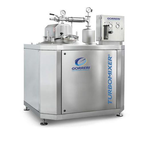 Émulsionneur continu - GTM series - Gorreri S.r.l. - pour l'industrie agroalimentaire / en acier inoxydable / turbo