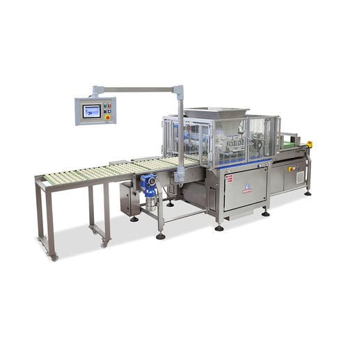 Ligne de production de biscuits avec coupeur - COMBY PLUS 600 - Minipan S.r.l. Food Processing Machines - avec extrudeuse / contrôlée par PLC
