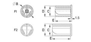 Capuchon rond - 204 series - Skiffy - en PE / de graisseur
