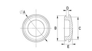 Bouchon rond - 220 series - Skiffy - mâle / en caoutchouc / pour panneaux métalliques