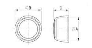 Capuchon rond - 006-k2 series - Skiffy - en nylon / de protection