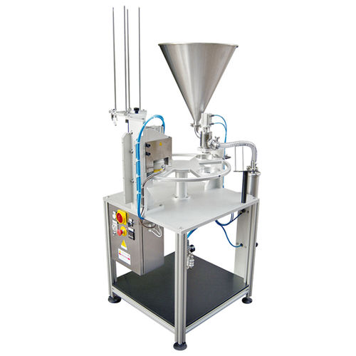 Remplisseuse operculeuse semi-automatique - RPC CUBA - Rotopack S.r.l. - de pots / de liquides / pour produits laitiers