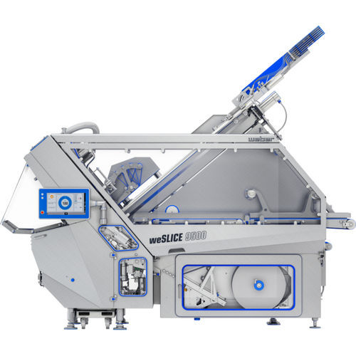 Trancheuse à viande - weSLICE 9500 - Weber Maschinenbau - totalement automatique / à lame elliptique / en acier inoxydable