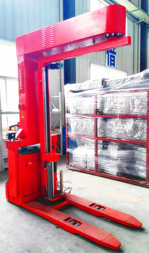 Banderoleuse pour chariot élévateur - FM15 - SHANDONG  SINOLION  MACHINERY  CORP  LTD - à bras tournant / automatique / de transport