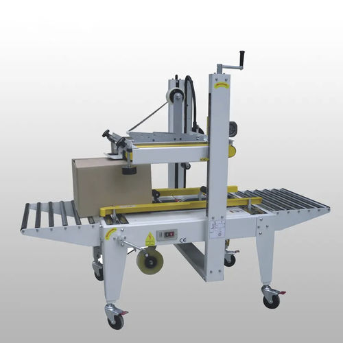 Fermeuse de cartons à double rabats - GPA-50 - SHANDONG  SINOLION  MACHINERY  CORP  LTD - ruban adhésif / semi-automatique