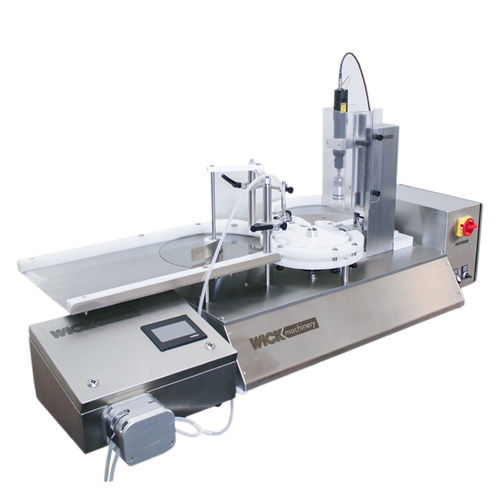 Remplisseuse capsuleuse semi-automatique - MINICAN 50 - WICK-Machinery GmbH - de flacons / rotative