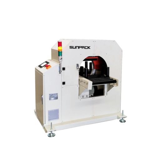 Banderoleuse horizontale - MH-201 - DONGGUAN XUTIAN MACHINE CO.LTD. - totalement automatique / pour applications industrielles / avec convoyeur
