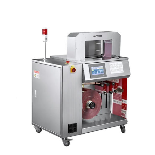 Machine de pose de bandeau automatique - WK06-150C-MQ - DONGGUAN XUTIAN MACHINE CO.LTD. - à film OPP / à bandeau en papier / pour l'industrie agroalimentaire
