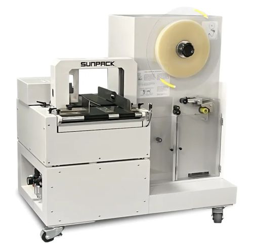 Machine de pose de bandeau automatique - WK05-30C3A1-N - DONGGUAN XUTIAN MACHINE CO.LTD. - à écran tactile / à film OPP / avec convoyeur à bande