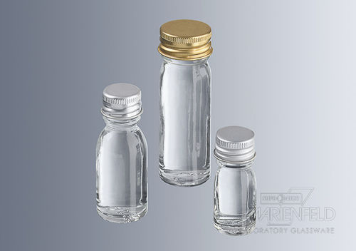 Flacon cylindrique - 7 - 28 ml - Paul Marienfeld GmbH & Co. KG - en verre / avec bouchon