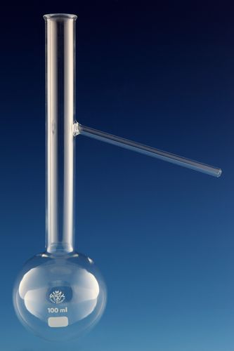 Flacon de distillation - 250 - 500 ml - Dixon Glass Ltd - en verre borosilicaté / pour analyse chimique