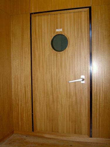 Porte acoustique - PM43R - SILENCIO, LDA. - battante / en bois / industrielle